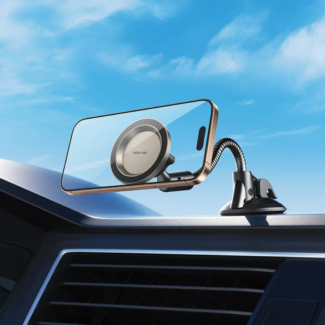 Green Lion GX-65 MagSafe Car Phone Holder - Black